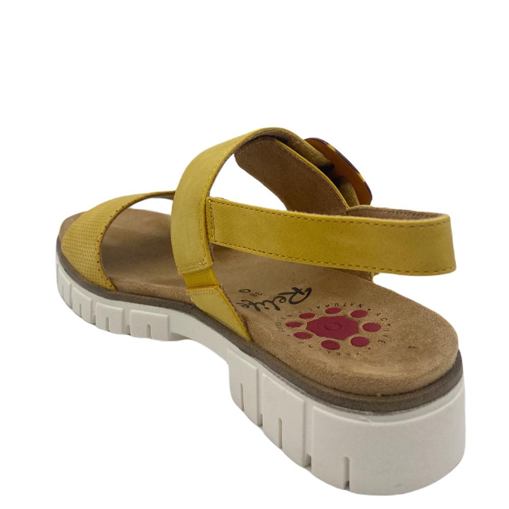 RELIFE WOMENS VELCRO STRAP SANDAL YELLOW Paul Byron Shoes Ireland